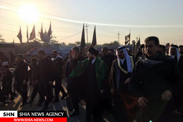 حضور عمار حکیم در راهپیمایی اربعین حسینی+ تصاویر