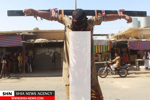 داعش 4 نفر را به صلیب کشید+تصاویر(+16)