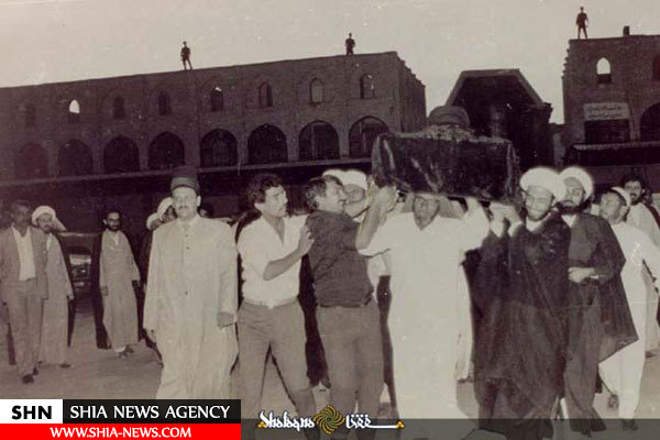 تصویری از فضای پلیسی حاکم بر تشییع غریبانه آیت الله خویی