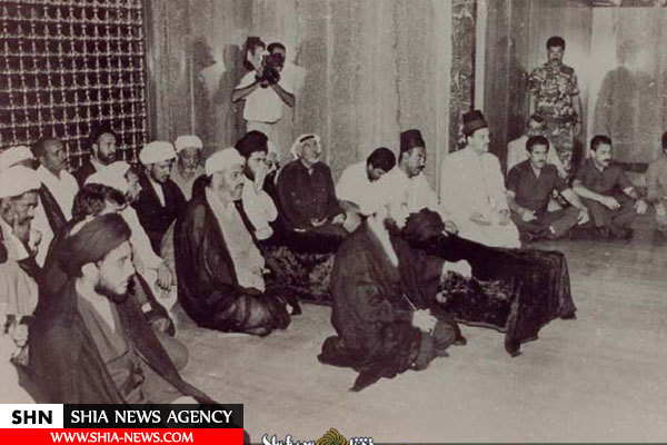 تصویری از فضای پلیسی حاکم بر تشییع غریبانه آیت الله خویی