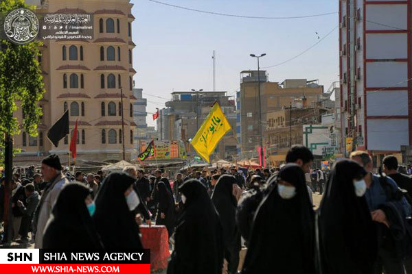 تصاویر پیاده روی زائران اربعین در نجف اشرف