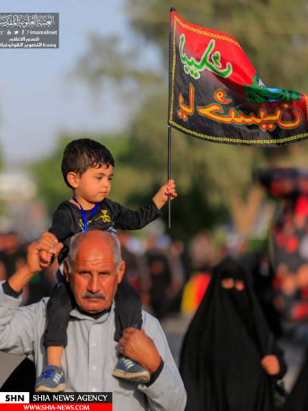 تصاویر پیاده روی زائران اربعین در نجف اشرف