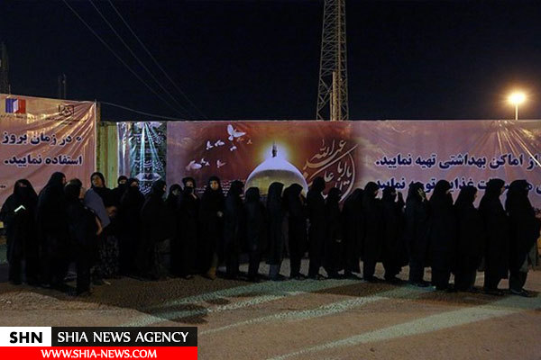 تصاویر عبور شبانه زائران اربعین از مرز شلمچه