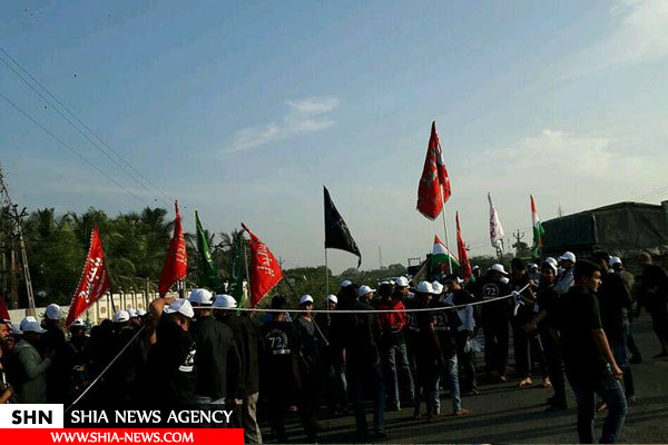 تصاویری از راهپیمایی اربعین عزاداران حسینی در هند