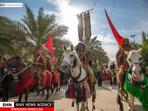 تصاویر ورود نمادین کاروان اسرا به کربلا