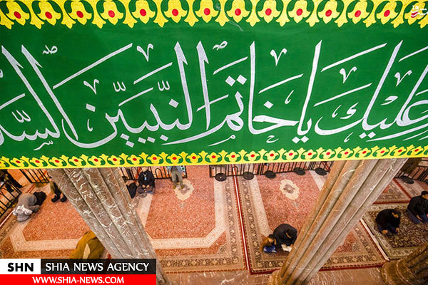 آذین بندی حرم امام حسین(ع) برای سالروز میلاد پیامبر(ص)