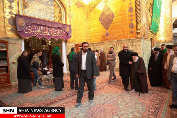 تصاویر تشرف حضرت آیت الله حکیم به حرم امام علی(ع)