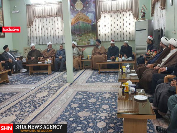 دیدار جمعی از علمای شیعه و اهل سنت مقیم انگلستان با نماینده آیت الله العظمی سیستانی + تصاویر