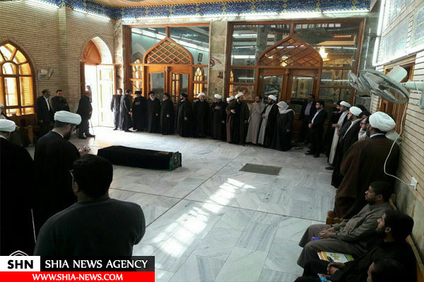 تصاویر تشییع پیکر مرحوم آیت الله ابن الرضا در نجف اشرف