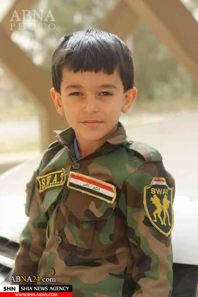 شهادت کوچکترین رزمنده الحشد الشعبی در موصل + تصاویر