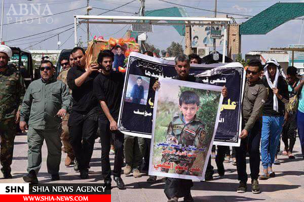 شهادت کوچکترین رزمنده الحشد الشعبی در موصل + تصاویر