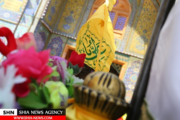 آذین‌بندی حرم علوی در آستانه ۱۳ رجب