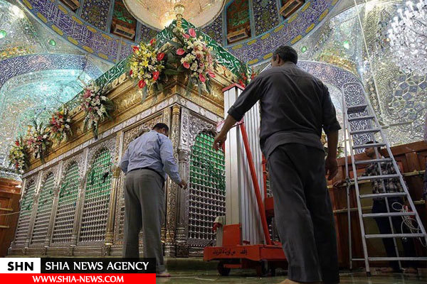 ایرانیها حرم مطهر علوی و حسینی را گلباران می‌کنند+ تصاویر