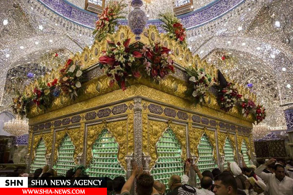 ایرانیها حرم مطهر علوی و حسینی را گلباران می‌کنند+ تصاویر