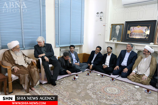 تصاویر دیدار بیت آیت الله هاشمی رفسنجانی(ره) با مراجع عظام تقلید