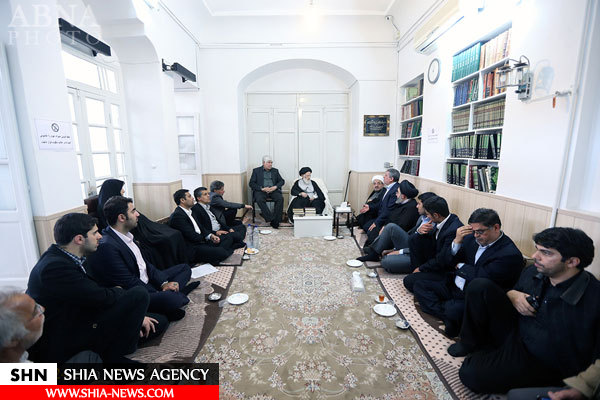 تصاویر دیدار بیت آیت الله هاشمی رفسنجانی(ره) با مراجع عظام تقلید