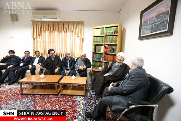 تصاویر دیدار بیت آیت الله هاشمی رفسنجانی(ره) با مراجع عظام تقلید