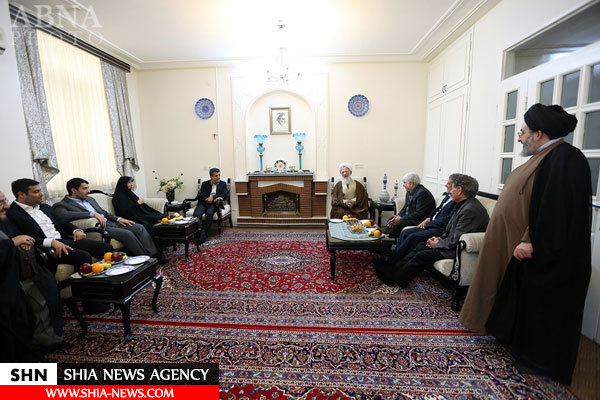 تصاویر دیدار بیت آیت الله هاشمی رفسنجانی(ره) با مراجع عظام تقلید