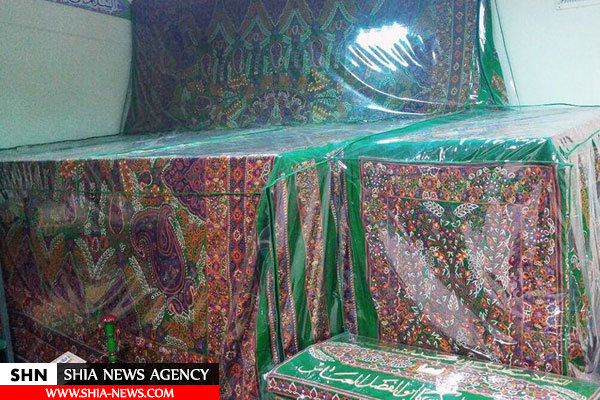 بزرگترین پُتّه جهان  برای ضریح امام حسین(ع) بافته شد + تصاویر