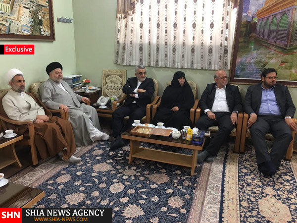 دیدار رییس و اعضای کمیسیون امنیت ملی و سیاست خارجی مجلس با نماینده آیت الله سیستانی + تصوير