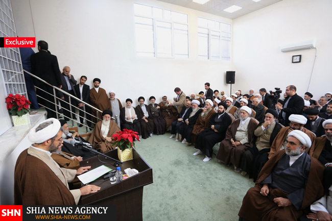 گزارش تصویری/ افتتاح کتابخانه تخصصی ادبیات وابسته به دفتر آیت الله العظمی سیستانی