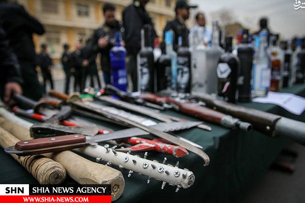 تصویر سلاح‌های کشف شده از اراذل تهرانی