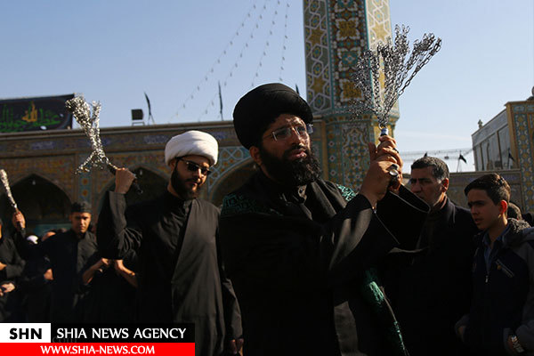 حضور دسته‌های عزاداری در حرم حضرت معصومه(س)