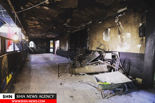 حسینیه ۶۰۰ ساله درکه قبل و بعد از آتش‌سوزی +تصاویر