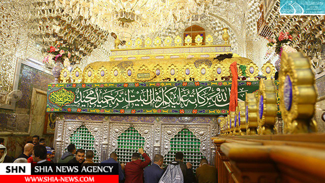 تصاویرحرم مطهر کاظمین(ع) گلباران شد تصاویرحرم مطهر کاظمین(ع) گلباران شد