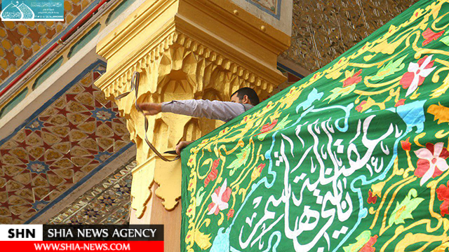 تصاویرحرم مطهر کاظمین(ع) گلباران شد تصاویرحرم مطهر کاظمین(ع) گلباران شد