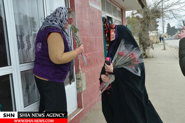 قدام جالب بانوان جمهوری آذربایجان در فرخنده زاد روز حضرت زینب(س) + تصاویر