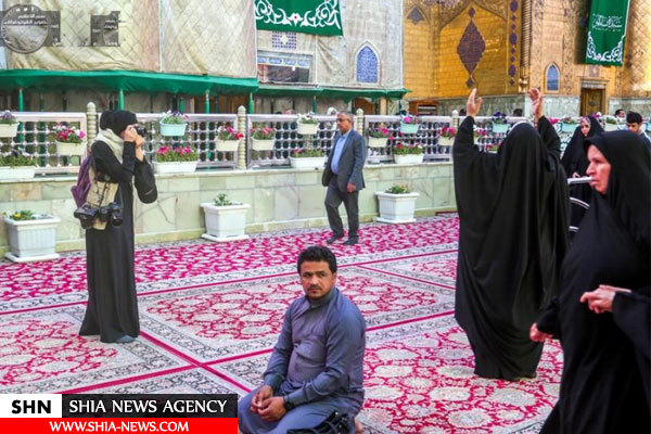 روزنامه نگار فرانسوی آثار باستانی حرم امیرالمؤمنین(ع) را مستند سازی می‌کند +تصاویر