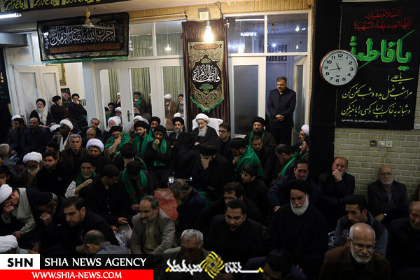 دسته عزاداری آیت الله صافی گلپایگانی در روز شهادت حضرت زهرا(س)