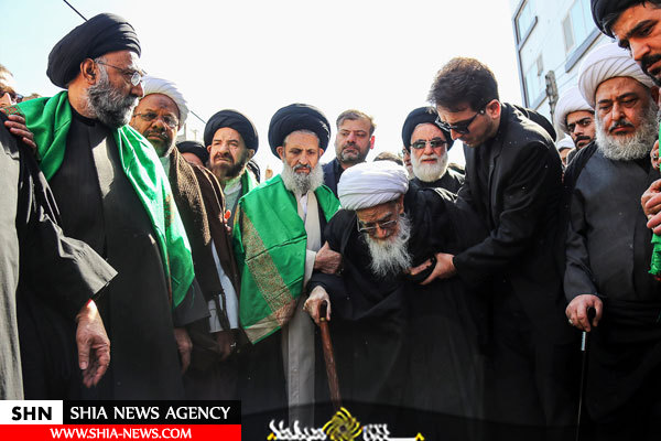 دسته عزاداری آیت الله صافی گلپایگانی در روز شهادت حضرت زهرا(س)