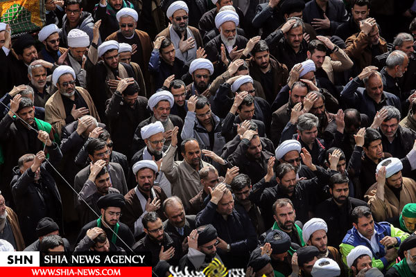 دسته عزاداری آیت الله صافی گلپایگانی در روز شهادت حضرت زهرا(س)