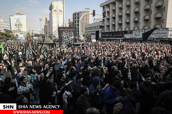 اجتماع بزرگ عزاداران فاطمی در میدان فاطمی تهران
