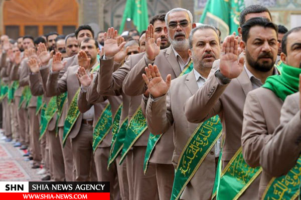 نمایندگان عتبات مقدس ایران، عراق و سوریه در حرم امام علی(ع)+ تصاویر