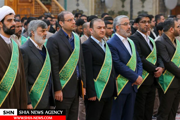 نمایندگان عتبات مقدس ایران، عراق و سوریه در حرم امام علی(ع)+ تصاویر