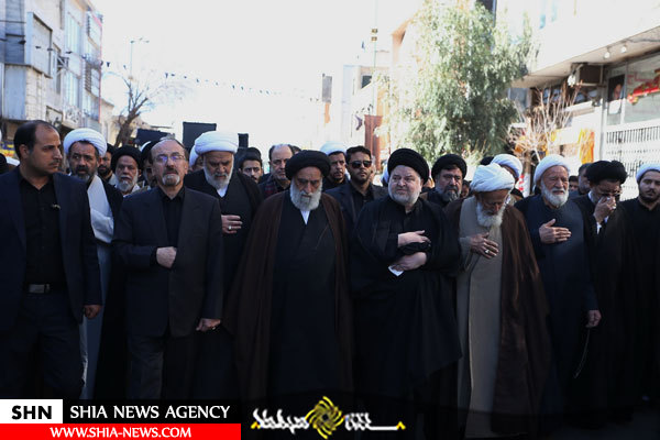 دسته عزاداری با حضور حجت الاسلام والمسلمین شهرستانی