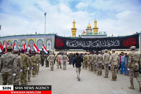 تصاویر تشییع پیکر شهدای مبارزه با داعش در کربلای معلی