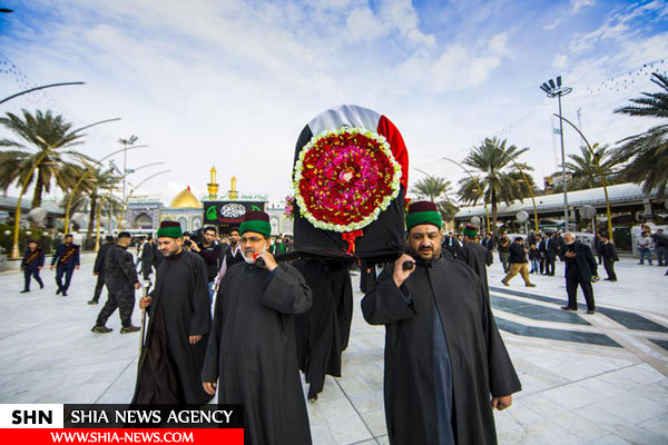 تصاویر تشییع پیکر شهدای مبارزه با داعش در کربلای معلی