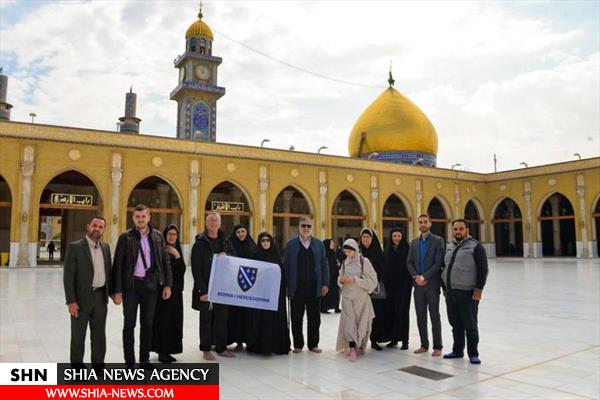 تشرف گروهی از مستبصران بوسنی و هرزگوین به حرم امیرالمؤمنین(ع)+تصاویر