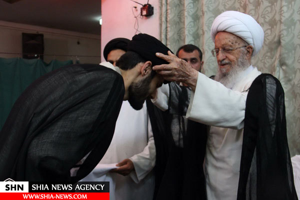 تصاویر جشن عمامه گذاری طلاب در روز میلاد امام حسین(ع)