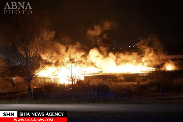آتش سوزی عمدی در مرکز اسلامی امام علی(ع) در استکهلم + تصاویر