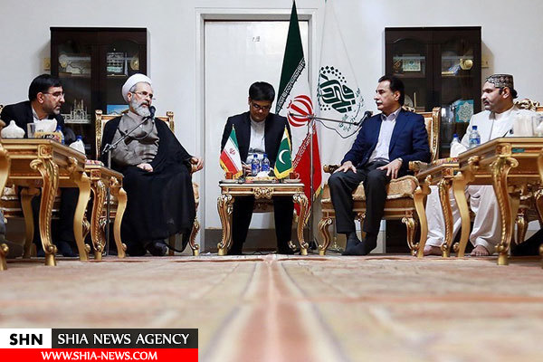 رئیس مجلس پاکستان به زیارت حرم مطهر حضرت معصومه (س) رفت+ تصاویر