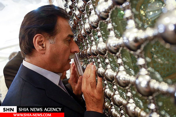 رئیس مجلس پاکستان به زیارت حرم مطهر حضرت معصومه (س) رفت+ تصاویر