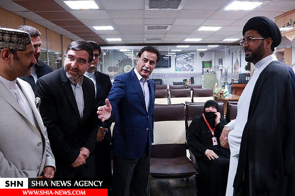 رئیس مجلس پاکستان به زیارت حرم مطهر حضرت معصومه (س) رفت+ تصاویر