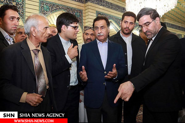 رئیس مجلس پاکستان به زیارت حرم مطهر حضرت معصومه (س) رفت+ تصاویر