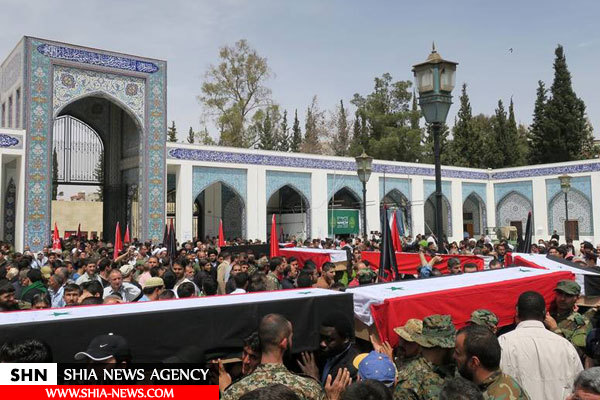 تشییع شهدای فوعه و کفریا در حرم حضرت زینب(س)