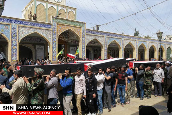 تشییع شهدای فوعه و کفریا در حرم حضرت زینب(س)
